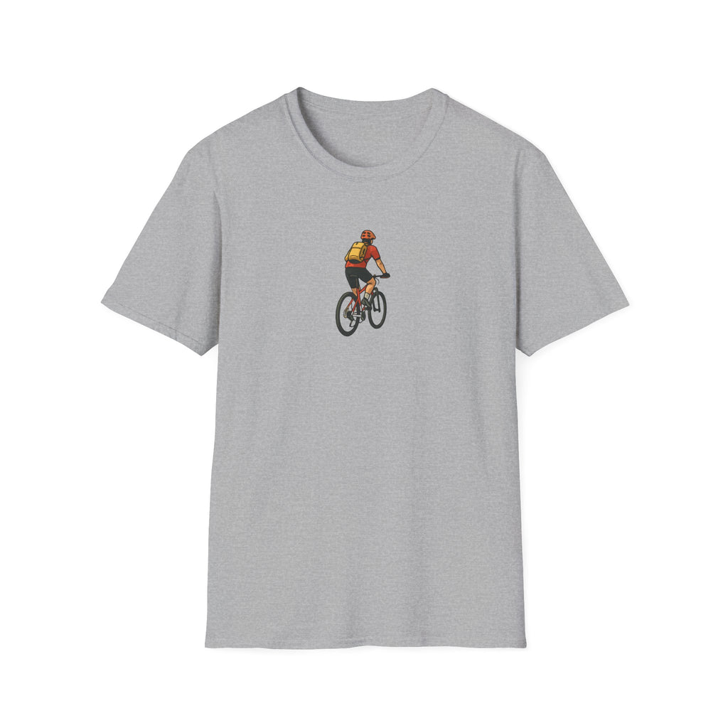 Cyclist with Backpack T-Shirt