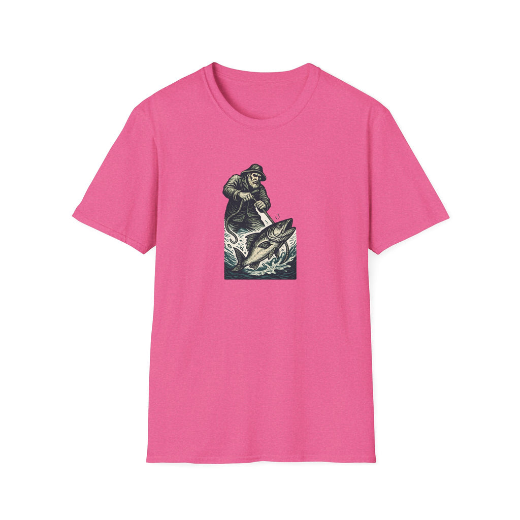 Fisherman Reeling Giant Fish T-Shirt
