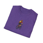Cyclist with Backpack T-Shirt