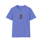 Cyclist with Backpack T-Shirt