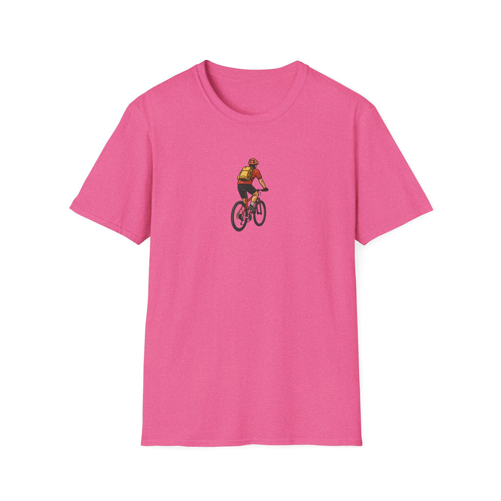 Cyclist with Backpack T-Shirt