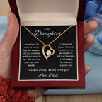 To My Daughter-Love Dad (Forever Love Necklace) Black Card