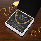 To My King- Cuban Chain Link- Black Card (Stainless Steele)