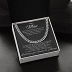To My Man- Cuban Chain Link- Black Card (Stainless Steele)