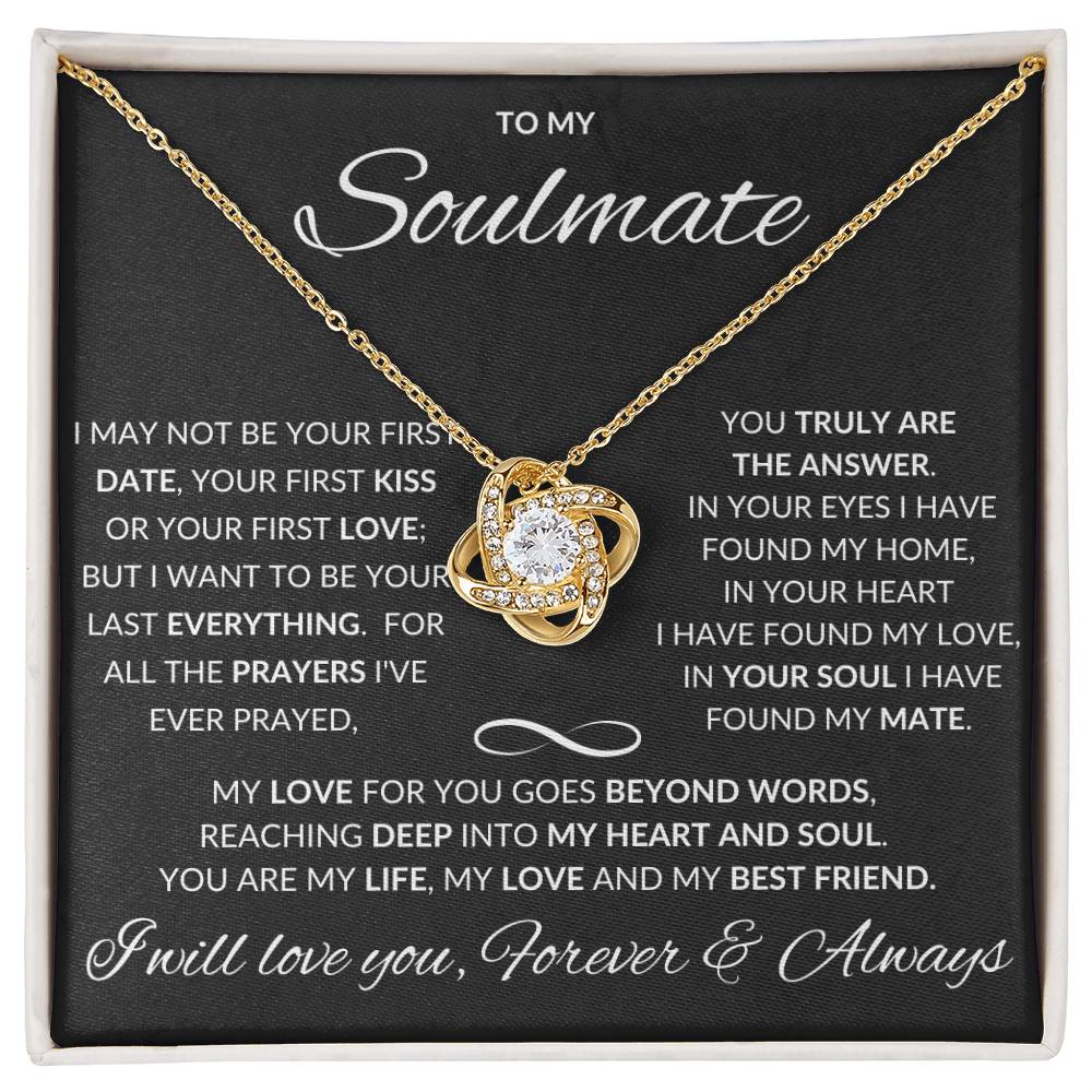 To My Soulmate-Love Knot Necklace