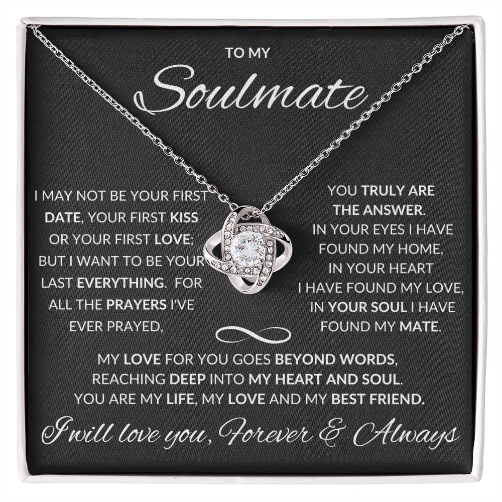 To My Soulmate-Love Knot Necklace