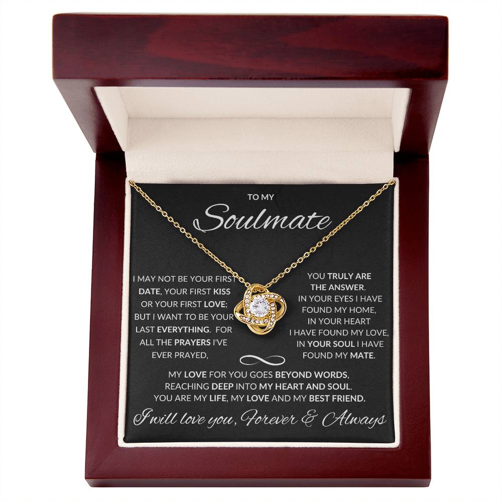 To My Soulmate-Love Knot Necklace