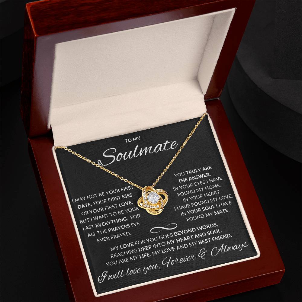 To My Soulmate-Love Knot Necklace