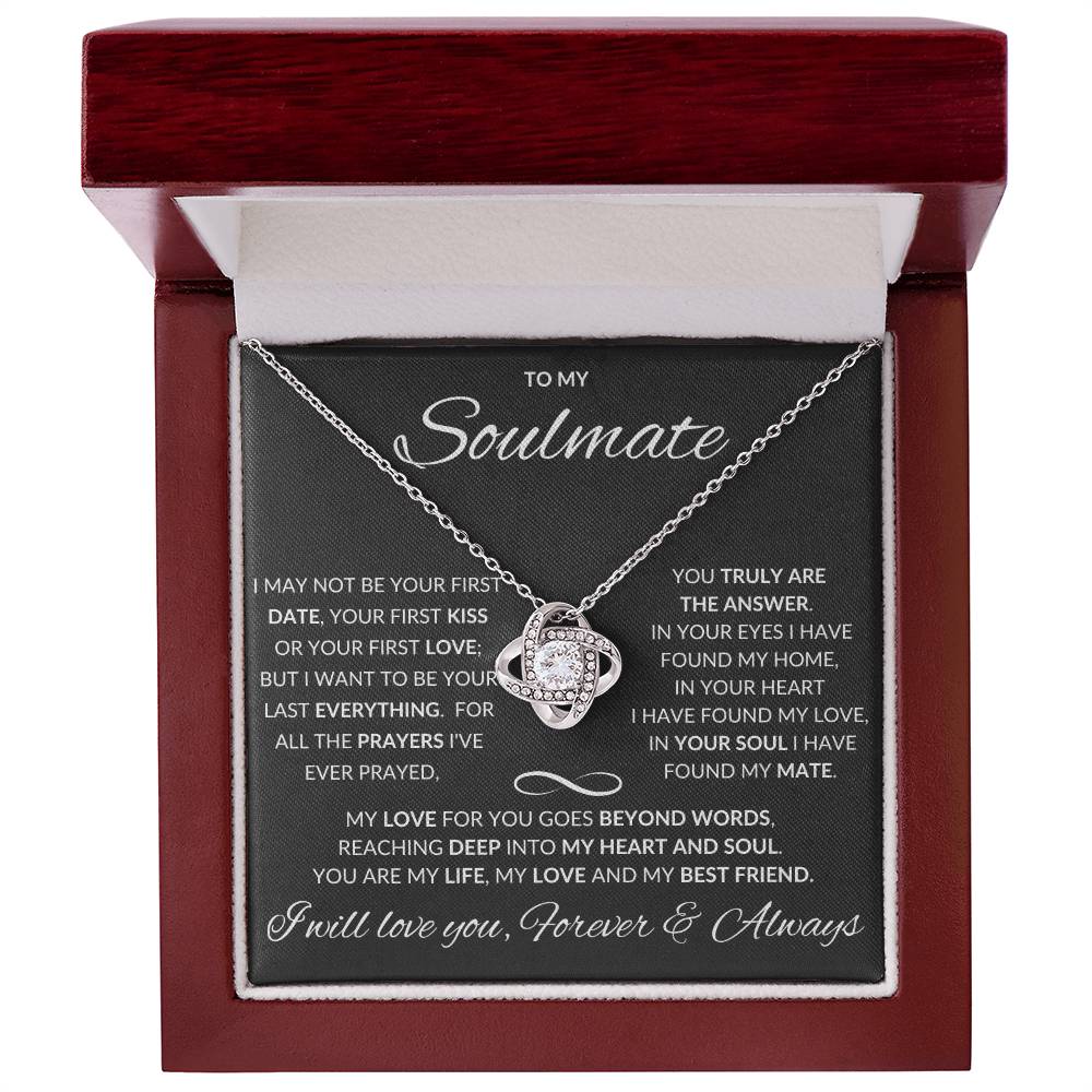 To My Soulmate-Love Knot Necklace