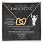 To My Beautiful Daughter, From Dad | Interlocking Hearts Necklace | Graduation Gift | Birthday Gift