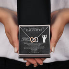 To My Beautiful Daughter, From Dad | Interlocking Hearts Necklace | Graduation Gift | Birthday Gift