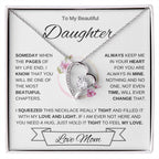 To My Daughter-Love Mom | Forever Love Necklace 2 | Graduation | Birthday