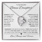 To My Bonus Daughter | Forever Love Necklace 3 | Graduation | Birthday