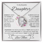 To My Daughter-Love Mom | Forever Love Necklace 2 | Graduation | Birthday