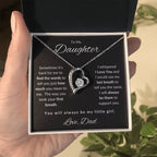 To My Daughter-Love Dad (Forever Love Necklace) Black Card
