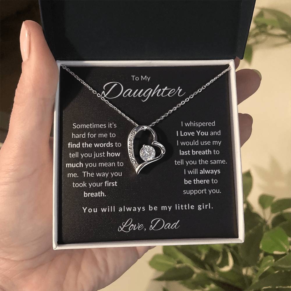 To My Daughter-Love Dad (Forever Love Necklace) Black Card