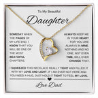 To My Beautiful Daughter-Love Dad | Forever Love Necklace | Birthday | Graduation