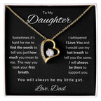 To My Daughter-Love Dad (Forever Love Necklace) Black Card