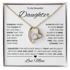 To My Beautiful Daughter-Love mom | Forever Love Necklace | Graduation | Birthday