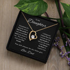 To My Daughter-Love Dad (Forever Love Necklace) Black Card
