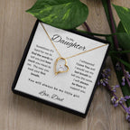 To My Daughter-Love Dad (Forever Love Necklace) White Card
