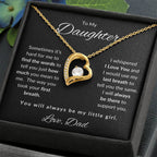 To My Daughter-Love Dad (Forever Love Necklace) Black Card