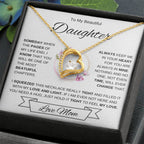 To My Daughter-Love Mom | Forever Love Necklace 2 | Graduation | Birthday