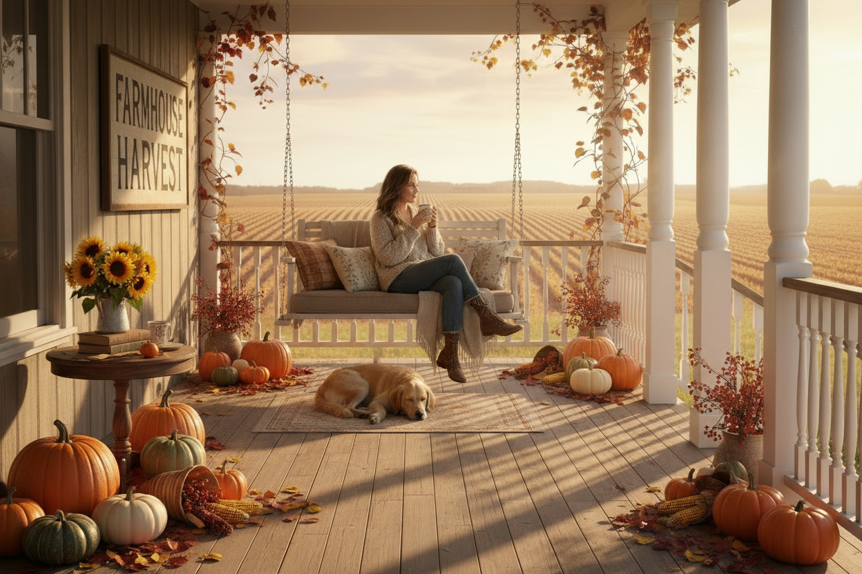 can you make it a farm field in the background, not forest